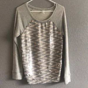 Light gray Sequin sweater